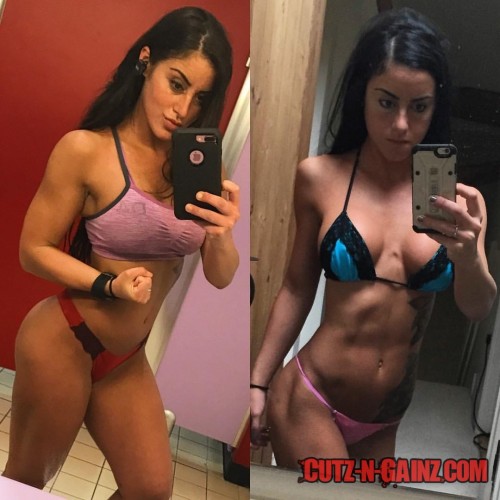 Sexy Fitnessmodel macht Selfie