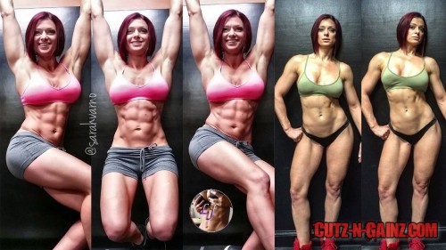 Fitnessmodel Sarah Varno zeigt tolles Sixpack und sexy Muskeln